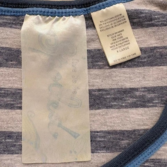Vintage Y2K Spoiled Scoop Neck Striped Size XL for Layering - Picture 5 of 8